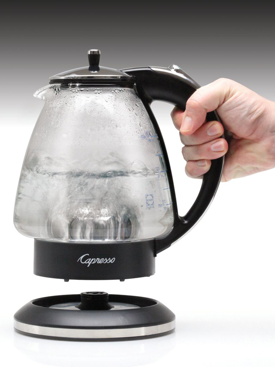 Capresso H2O Glass Water Kettle, Black
