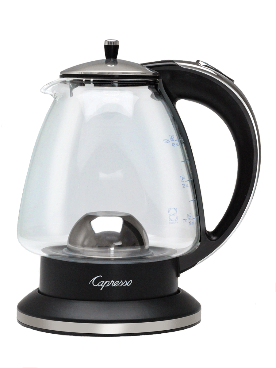 Capresso H2O Glass Water Kettle, Black